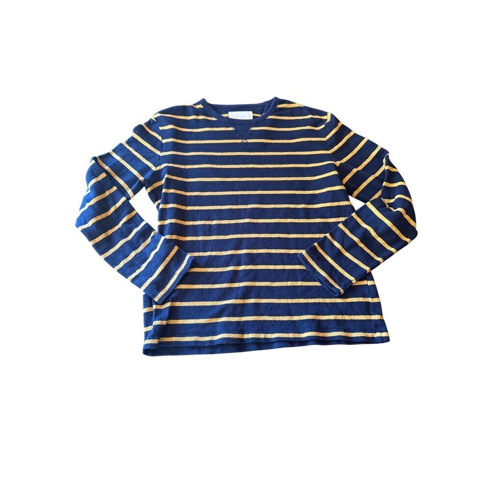 Banana Republic Heritage‎ Collection Navy & Yellow Striped Long Sleeve Top M